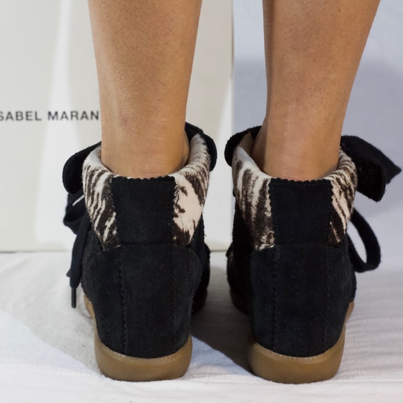 Isabel Marant Pony Over Basket Wedge Sneakers - Picture 6 of 8